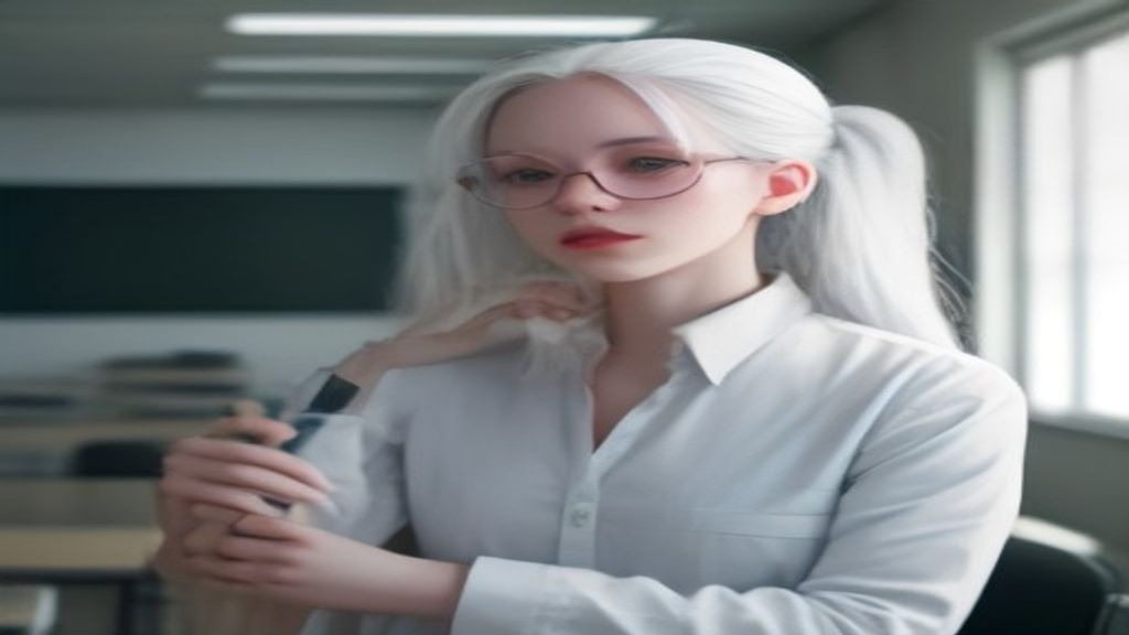 Sınıf ve çalışma masasında bioptik teleskopik gözlük, tablet ve not defteri ile modern az görme optik yardımcıları